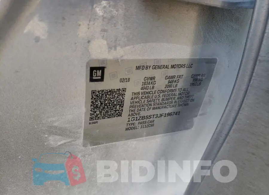 1G1ZB5ST3JF196741 Photo# 12