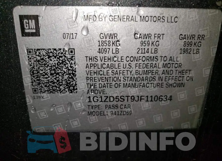 1G1ZD5ST9JF110634 Photo# 12