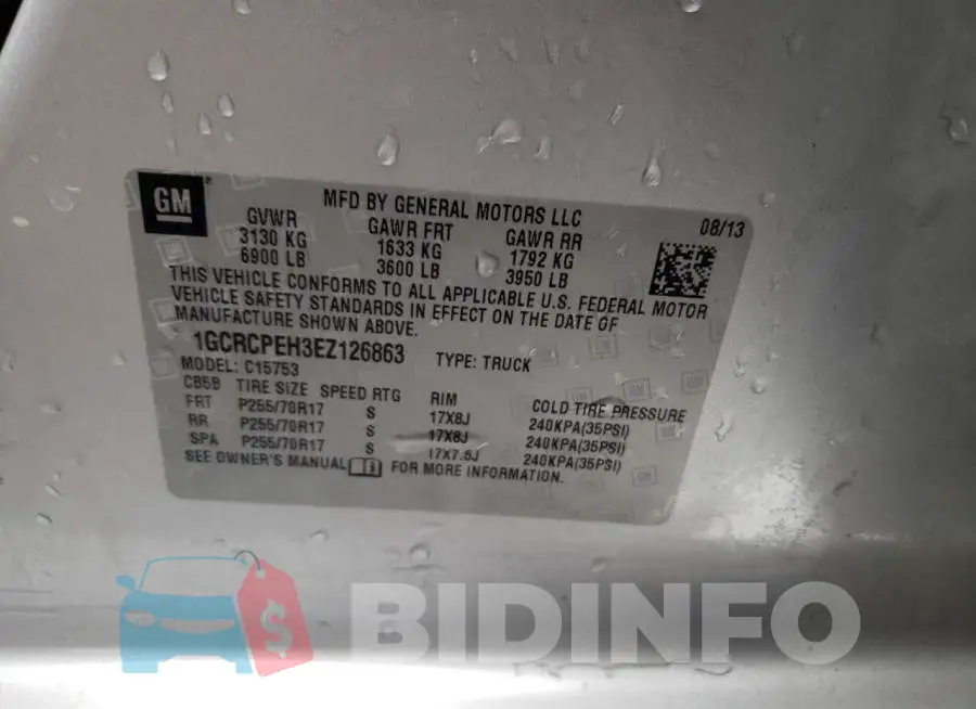 1GCRCPEH3EZ126863 Photo# 12