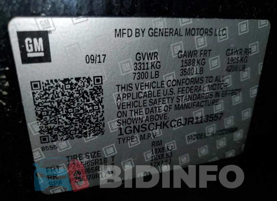 1GNSCHKC6JR113557 Photo# 13
