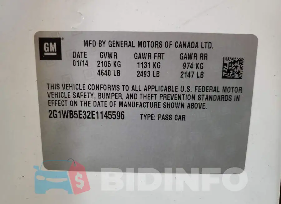 2G1WB5E32E1145596 Photo# 12