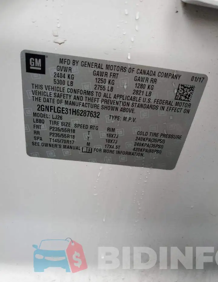 2GNFLGE31H6287632 Photo# 12