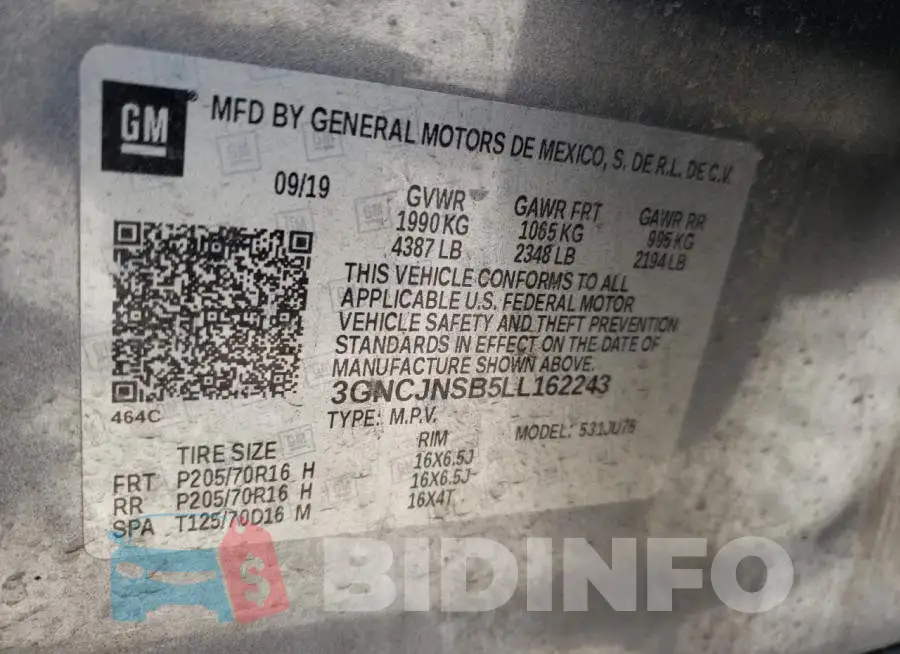 3GNCJNSB5LL162243 Photo# 12
