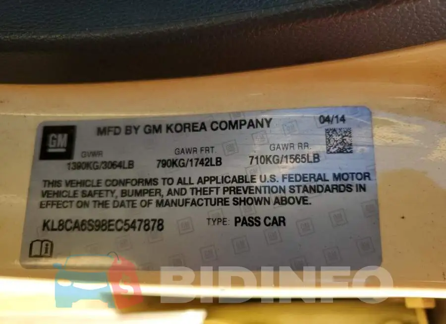 KL8CA6S98EC547878 Photo# 12