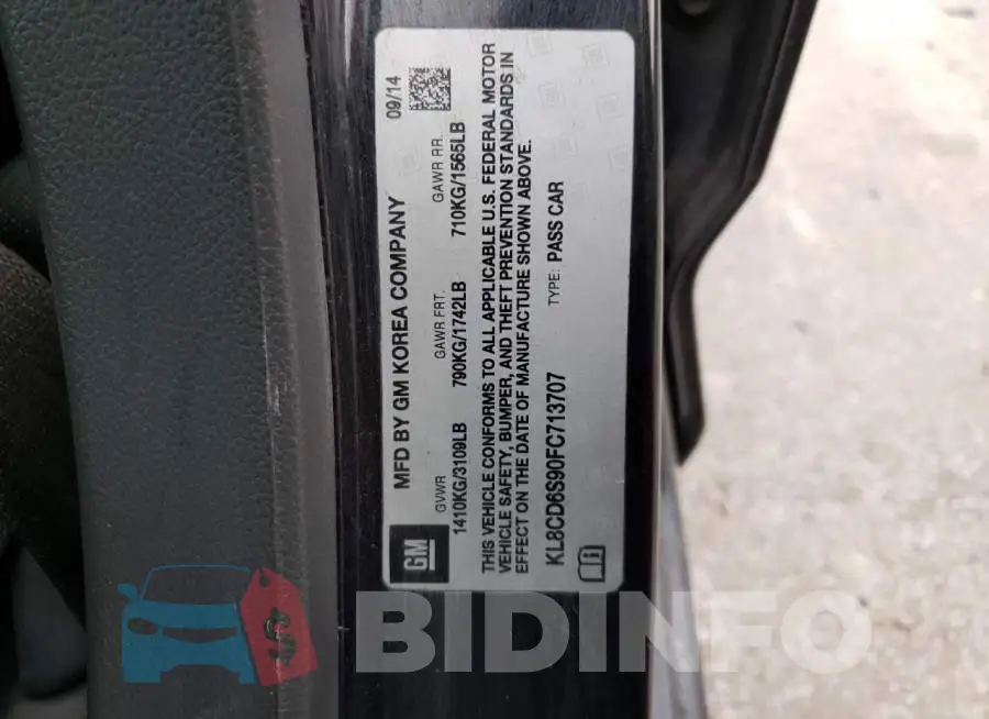 KL8CD6S90FC713707 Photo# 12
