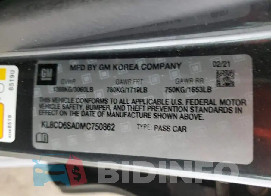 KL8CD6SA0MC750862 Photo# 12
