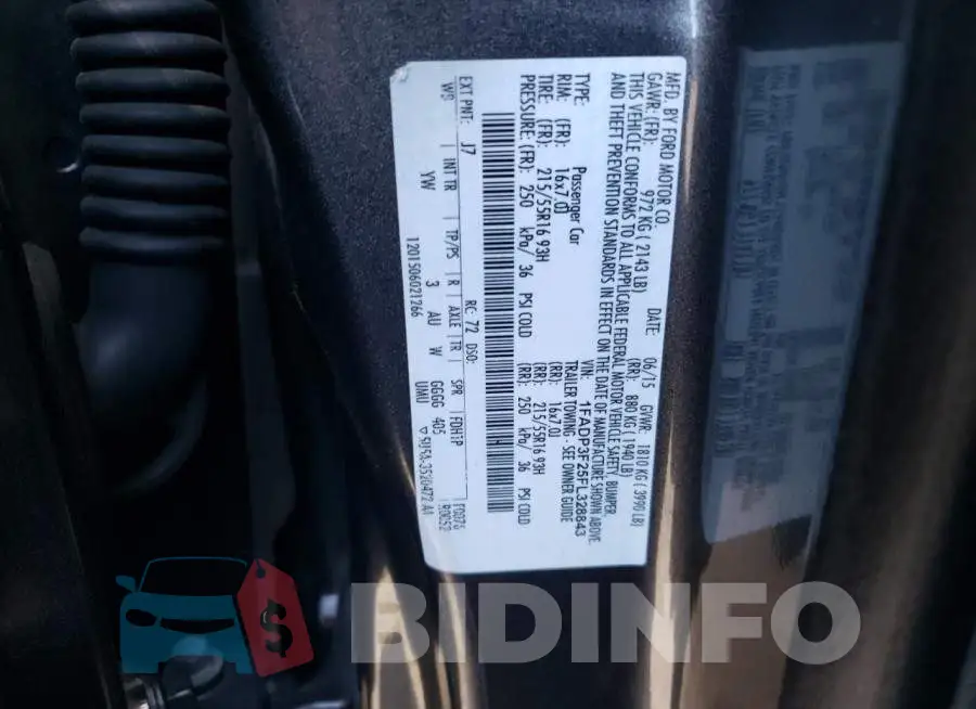 1FADP3F25FL328843 Photo# 12