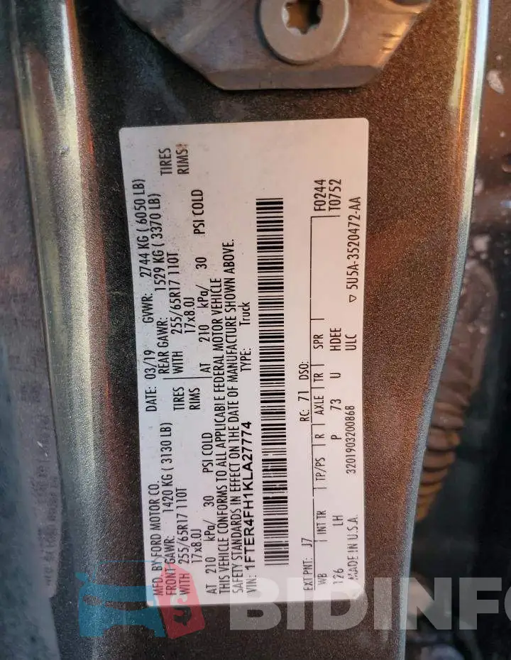 1FTER4FH1KLA27774 Photo# 12