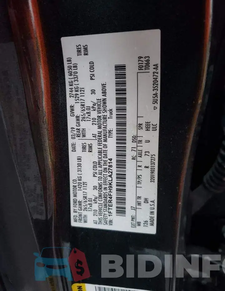 1FTER4FH9KLA27814 Photo# 12
