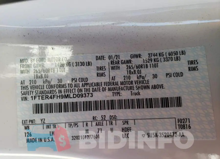 1FTER4FH9MLD09373 Photo# 12