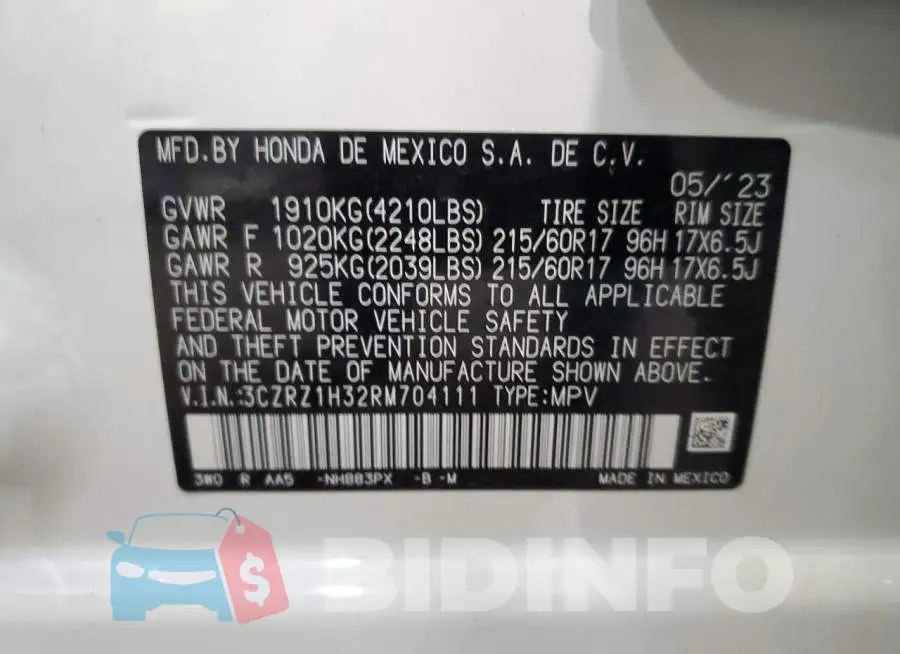 3CZRZ1H32RM704111 Photo# 12