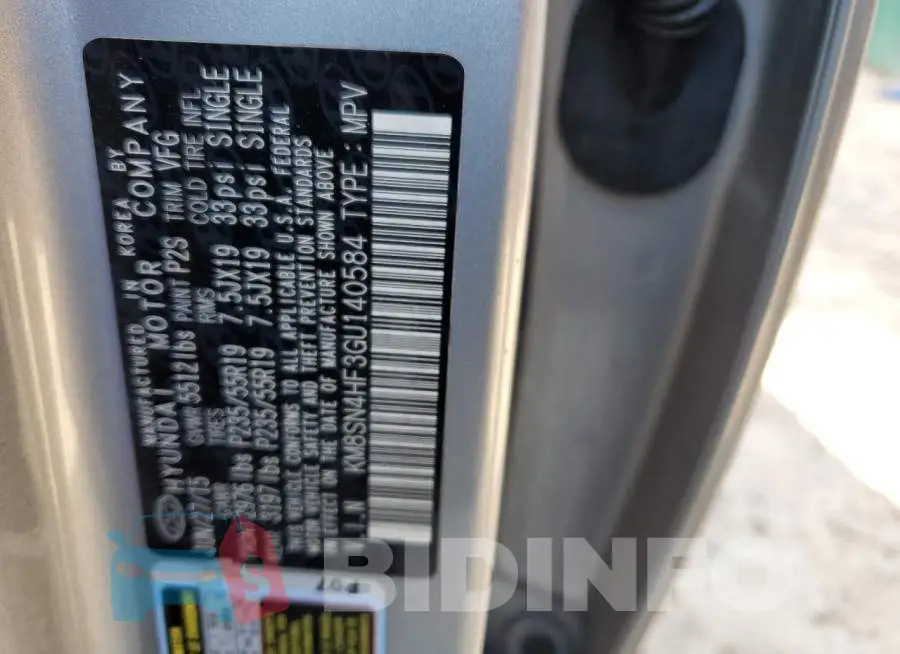 KM8SN4HF3GU140584 Photo# 13