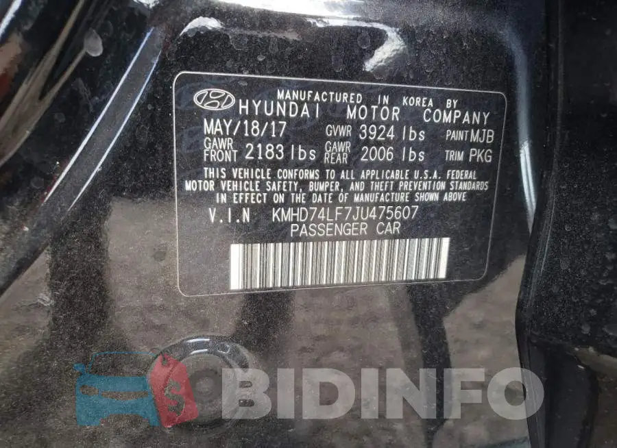 KMHD74LF7JU475607 Photo# 13
