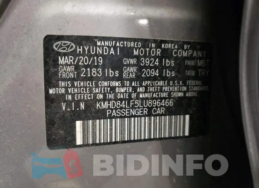 KMHD84LF5LU896466 Photo# 13