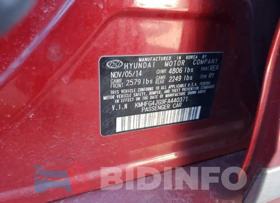 KMHFG4JG9FA440371 Photo# 12