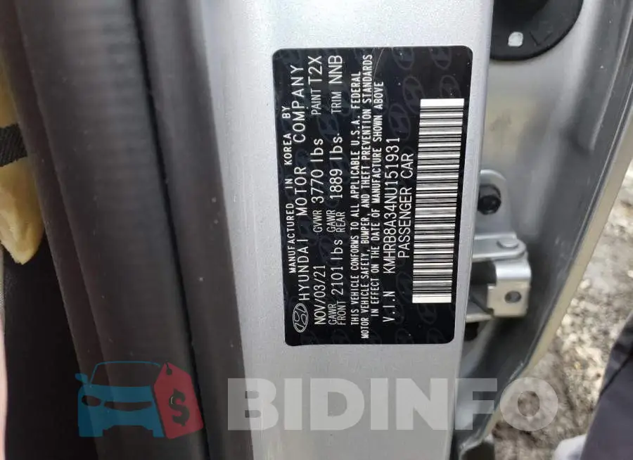 KMHRB8A34NU151931 Photo# 12