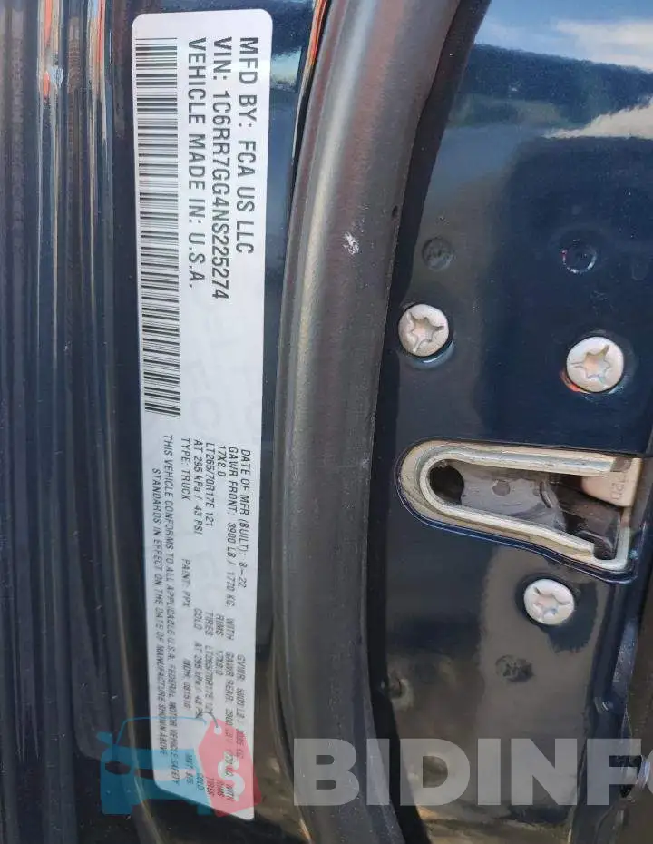 1C6RR7GG4NS225274 Photo# 12