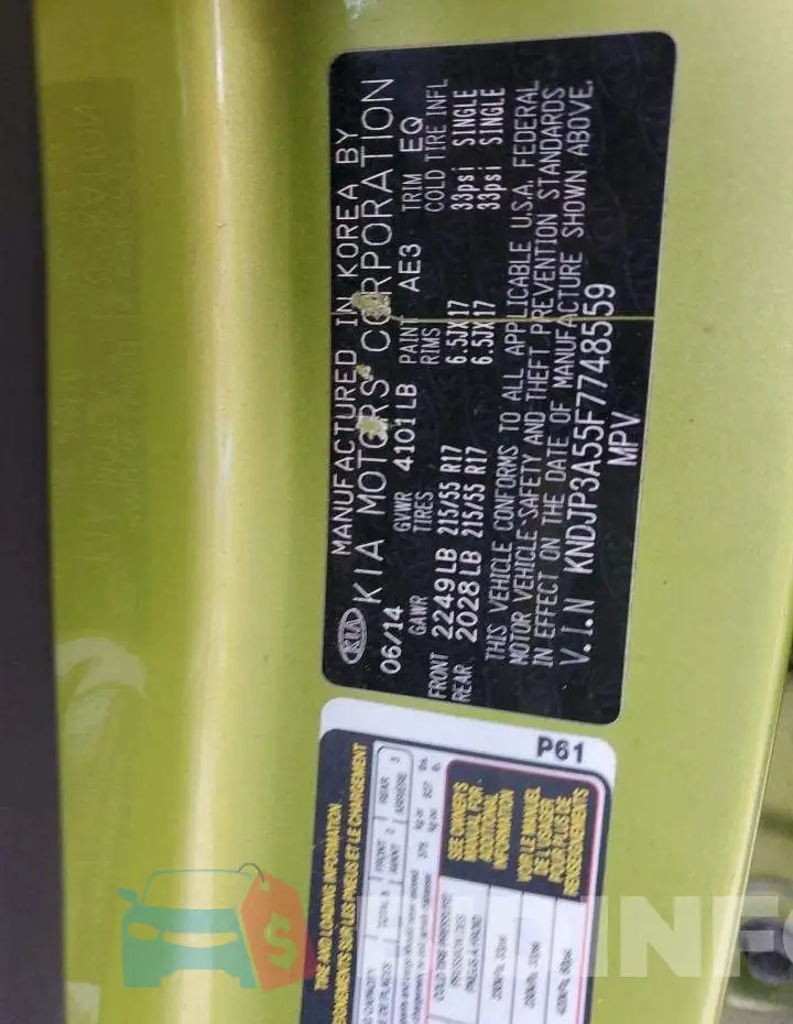 KNDJP3A55F7748559 Photo# 12