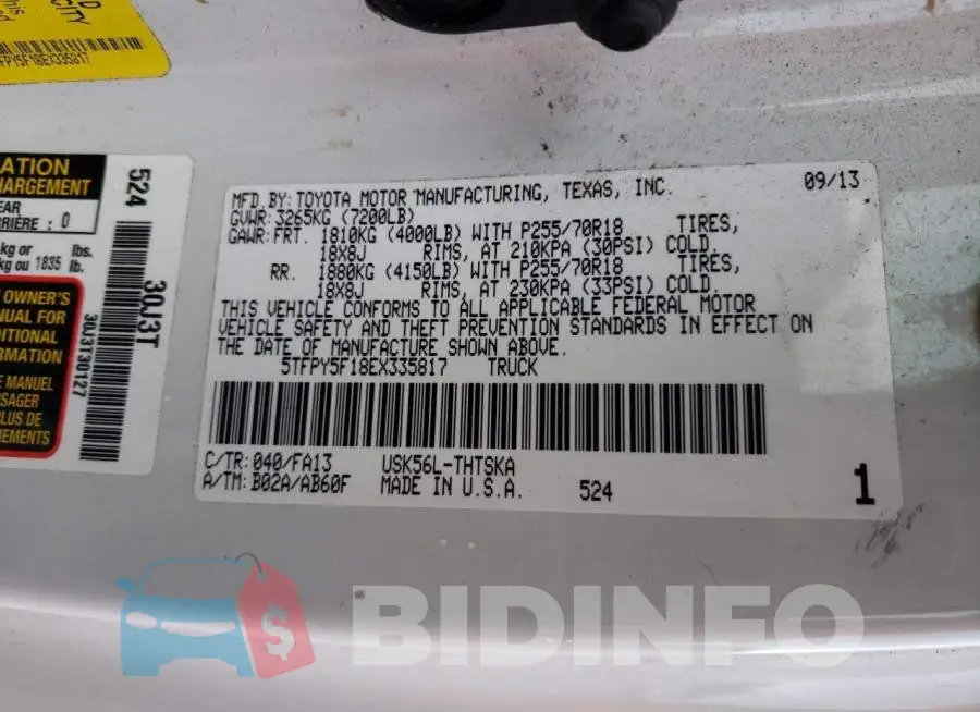 5TFPY5F18EX335817 Photo# 12