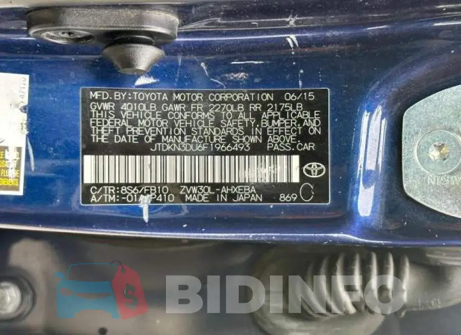 JTDKN3DU6F1966493 Photo# 10