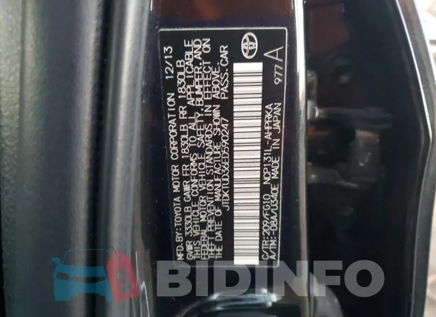 JTDKTUD36ED590247 Photo# 12
