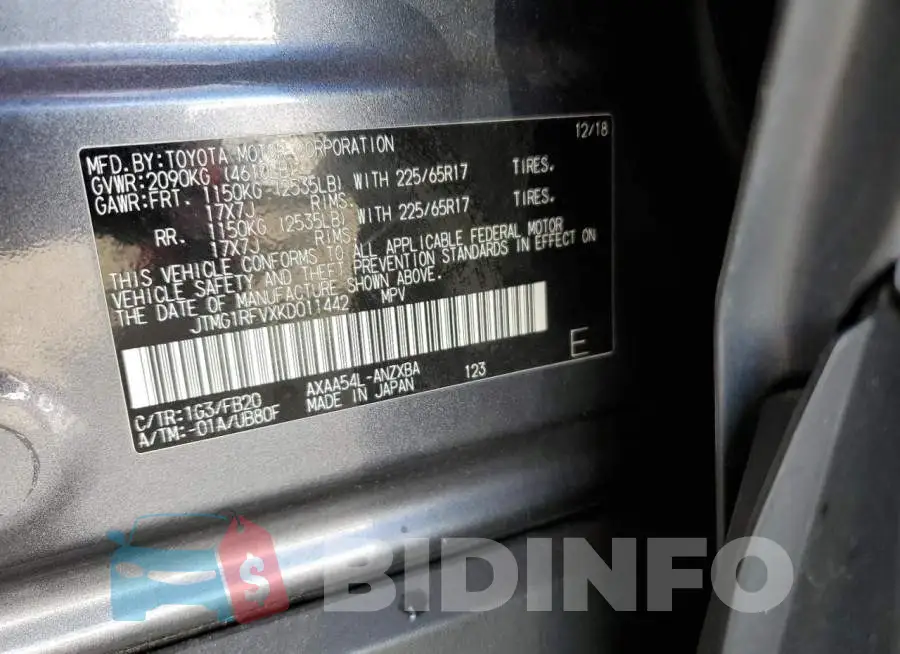 JTMG1RFVXKD011442 Photo# 13