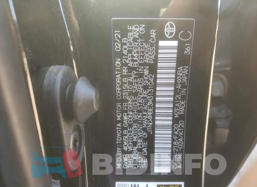 JTND4MBE3M3131042 Photo# 12