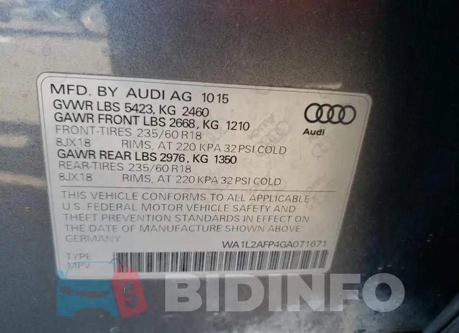 WA1L2AFP4GA071671 Photo# 12