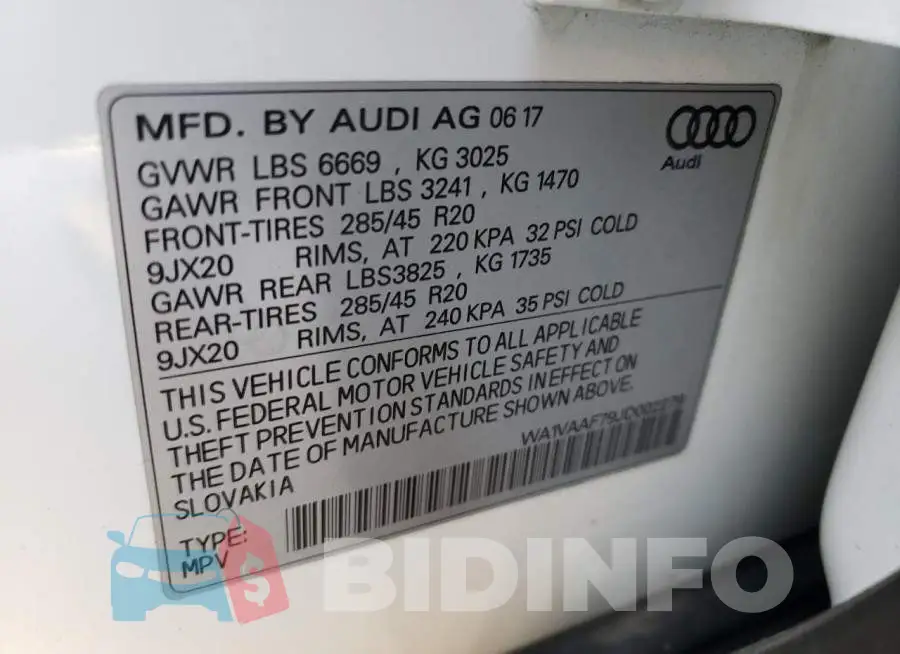 WA1VAAF79JD002279 Photo# 13