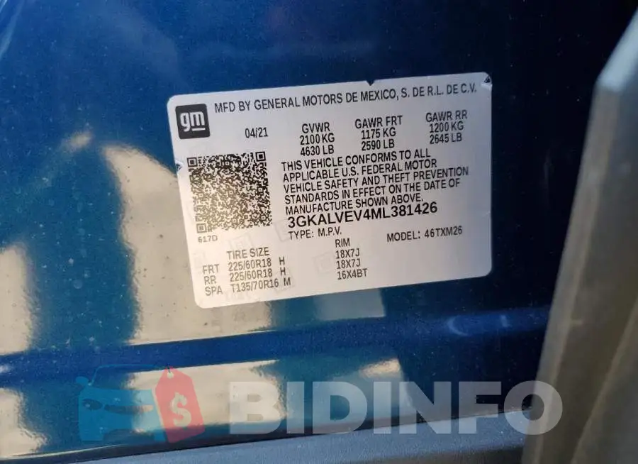 3GKALVEV4ML381426 Photo# 13