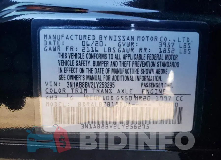 3N1AB8BV2LY258295 Photo# 13