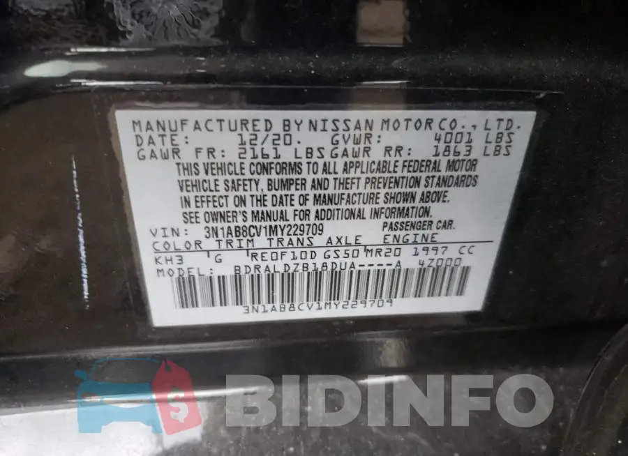 3N1AB8CV1MY229709 Photo# 12