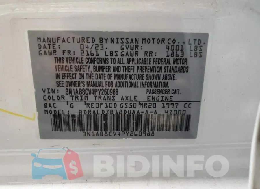 3N1AB8CV4PY260988 Photo# 12