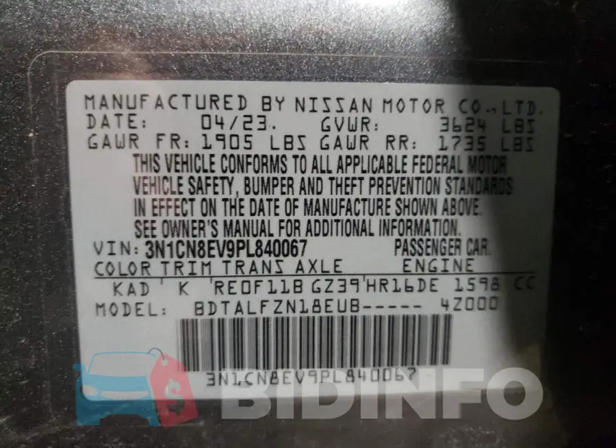 3N1CN8EV9PL840067 Photo# 12