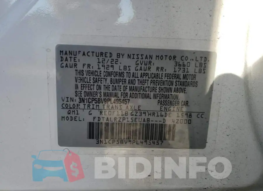 3N1CP5BV9PL495457 Photo# 14