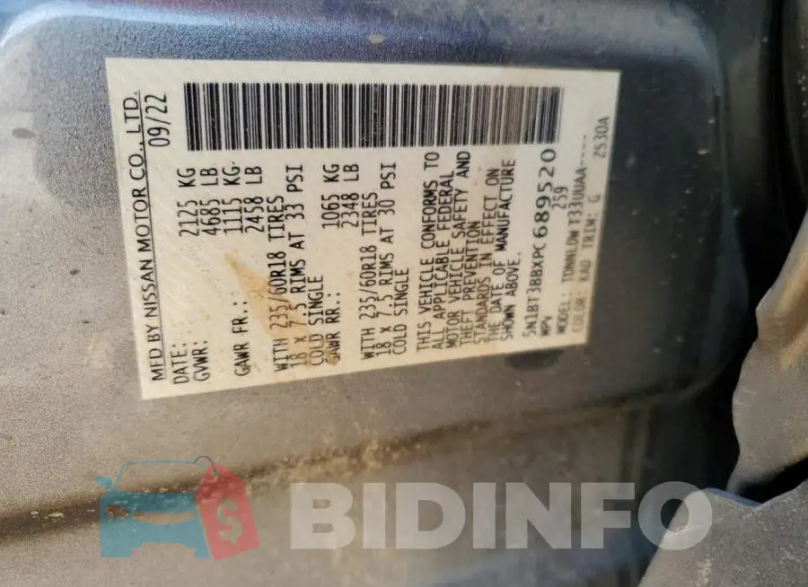 5N1BT3BBXPC689520 Photo# 12