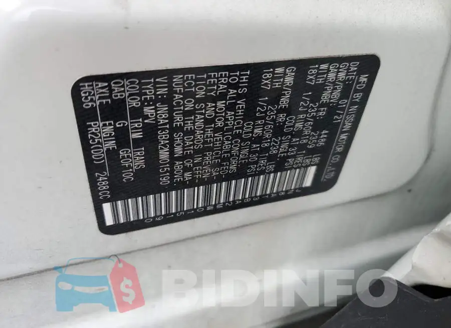 JN8AT3BA2MW015190 Photo# 12