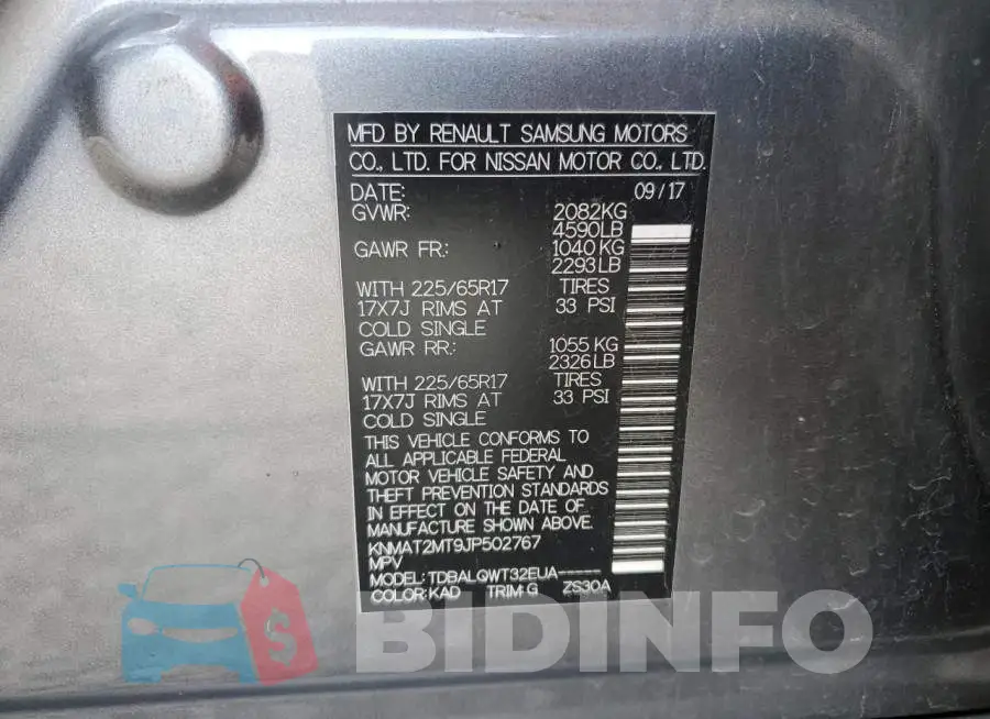 KNMAT2MT9JP502767 Photo# 14