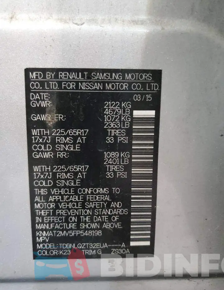 KNMAT2MV5FP548198 Photo# 13
