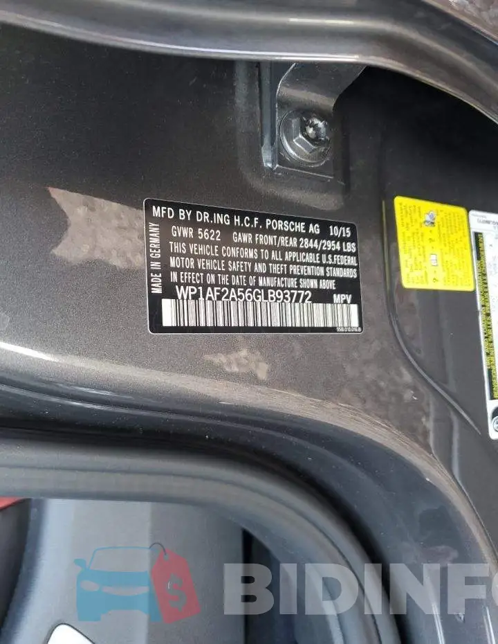 WP1AF2A56GLB93772 Photo# 12