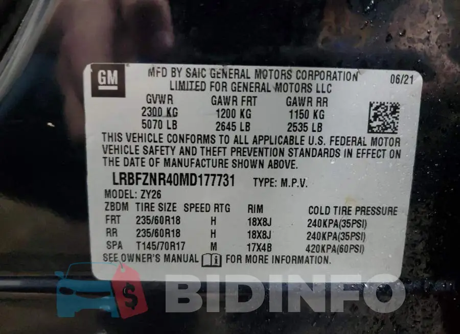 LRBFZNR40MD177731 Photo# 13