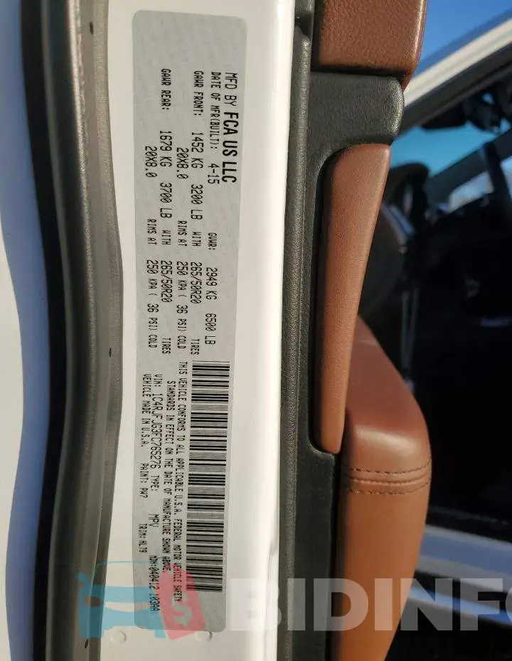 1C4RJFJG3FC765276 Photo# 14