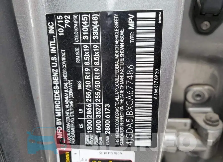 4JGDA5JBXGA677486 Photo# 13