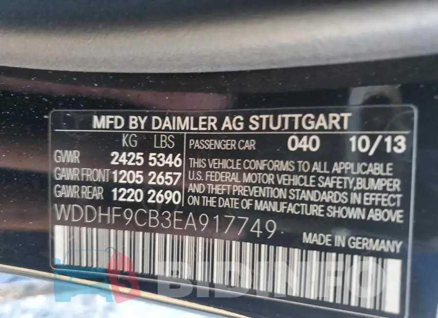 WDDHF9CB3EA917749 Photo# 13