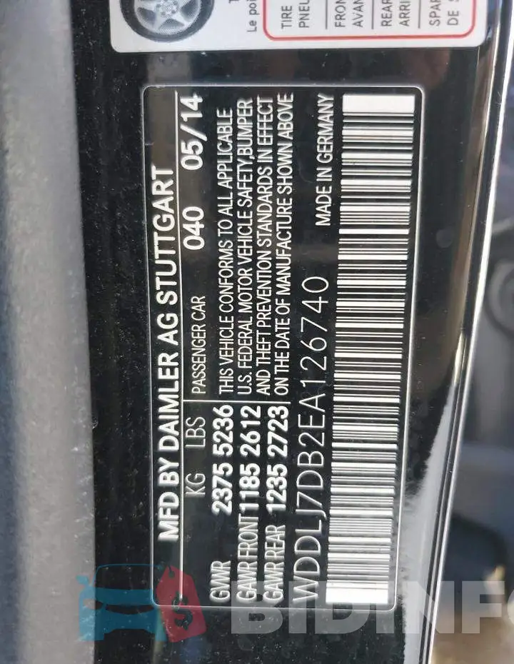 WDDLJ7DB2EA126740 Photo# 12