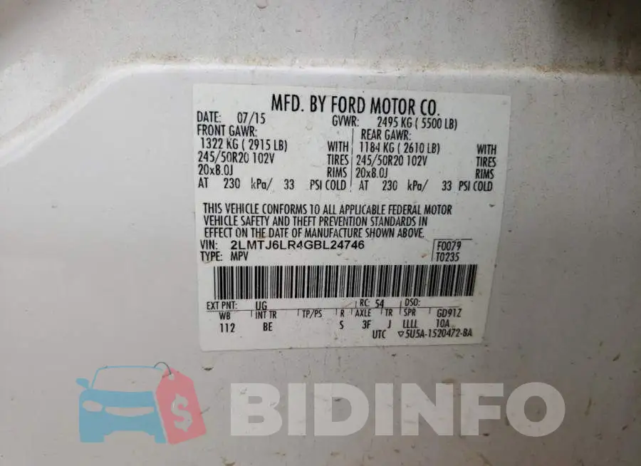 2LMTJ6LR4GBL24746 Photo# 14