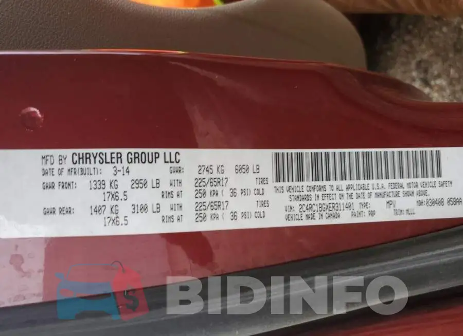 2C4RC1BGXER311401 Photo# 14