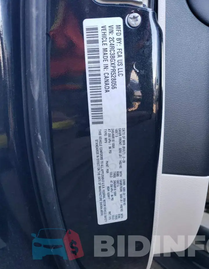 2C4RC3BGXPR528056 Photo# 13