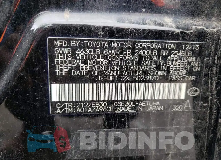 JTHBF1D2XE5023870 Photo# 13