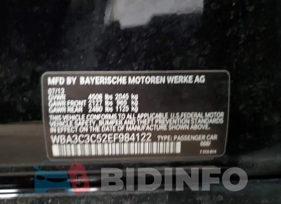WBA3C3C52EF984122 Photo# 12